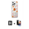 MARSİLYAN™- iPhone 15 Pro Max Kılıf Yörünge Işık Prime - Siyah 3D Antistatik Mat Seramik Nano Ekran Koruyucu + PVD Metal Kamera Lens - SH