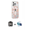 MARSİLYAN™- iPhone 15 Pro Max Kılıf Yörünge Işık Prime - Siyah 3D Antistatik Seramik Nano Ekran Koruyucu + PVD Metal Kamera Lens - TU