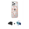 MARSİLYAN™- iPhone 15 Pro Max Kılıf Yörünge Işık Prime - Siyah 3D Antistatik Seramik Nano Ekran Koruyucu + Raze Metal Kamera Lens - TMGI