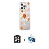 MARSİLYAN™- iPhone 15 Pro Max Kılıf Yörünge Işık Prime - Siyah 3D Antistatik Seramik Nano Ekran Koruyucu + PVD Metal Kamera Lens - TU
