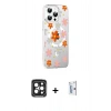 MARSİLYAN™- iPhone 15 Pro Max Kılıf Yörünge Işık Prime - Siyah Bilvis 0.18mm Plus Cam Ekran Koruyucu + PVD Metal Kamera Lens - SH