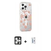 MARSİLYAN™- iPhone 15 Pro Max Kılıf Yörünge Işık Prime - Siyah Bilvis 0.18mm Plus Cam Ekran Koruyucu + PVD Metal Kamera Lens - GS