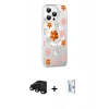 MARSİLYAN™- iPhone 15 Pro Max Kılıf Yörünge Işık Prime - Siyah Bilvis 0.18mm Plus Cam Ekran Koruyucu + Raze Metal Kamera Lens - SH