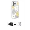 MARSİLYAN™- iPhone 15 Pro Max Kılıf Yörünge Işık Prime - Siyah Bilvis 0.18mm Plus Cam Ekran Koruyucu + Raze Metal Kamera Lens - TMGI