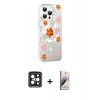 MARSİLYAN™- iPhone 15 Pro Max Kılıf Yörünge Işık Prime - Siyah Bilvis 3D Mat Cam Ekran Koruyucu + PVD Metal Kamera Lens - SH