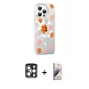 MARSİLYAN™- iPhone 15 Pro Max Kılıf Yörünge Işık Prime - Siyah Bilvis 3D Mat Cam Ekran Koruyucu + PVD Metal Kamera Lens - LT