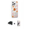 MARSİLYAN™- iPhone 15 Pro Max Kılıf Yörünge Işık Prime - Siyah Bilvis 3D Mat Cam Ekran Koruyucu + Raze Metal Kamera Lens - LT