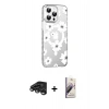 MARSİLYAN™- iPhone 15 Pro Max Kılıf Yörünge Işık Prime - Siyah Bilvis 3D Mat Cam Ekran Koruyucu + Raze Metal Kamera Lens - TMGI