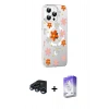 MARSİLYAN™- iPhone 15 Pro Max Kılıf Yörünge Işık Prime - Siyah Bilvis 5in1 3D Magic Cam Ekran Koruyucu + Raze Metal Kamera Lens - LT