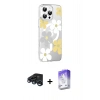 MARSİLYAN™- iPhone 15 Pro Max Kılıf Yörünge Işık Prime - Siyah Bilvis 5in1 3D Magic Cam Ekran Koruyucu + Raze Metal Kamera Lens - LT