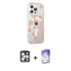 MARSİLYAN™- iPhone 15 Pro Max Kılıf Yörünge Işık Prime - Siyah Bilvis 5in1 3D Magic Cam Ekran Koruyucu + PVD Metal Kamera Lens - GS