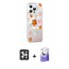 MARSİLYAN™- iPhone 15 Pro Max Kılıf Yörünge Işık Prime - Siyah Bilvis 5in1 5D Magic Hayalet Cam Ekran Koruyucu + Gri PVD Metal Kamera Lens