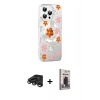 MARSİLYAN™- iPhone 15 Pro Max Kılıf Yörünge Işık Prime - Siyah Bilvis Hayalet Cam Ekran Koruyucu + Raze Metal Kamera Lens - TMGI