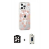 MARSİLYAN™- iPhone 15 Pro Max Kılıf Yörünge Işık Prime - Siyah Bilvis Hayalet Cam Ekran Koruyucu + PVD Metal Kamera Lens - TU