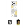 MARSİLYAN™- iPhone 15 Pro Max Kılıf Yörünge Işık Prime - Siyah Buffer Cam Ekran Koruyucu + PVD Metal Kamera Lens - GI