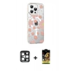 MARSİLYAN™- iPhone 15 Pro Max Kılıf Yörünge Işık Prime - Siyah Buffer Cam Ekran Koruyucu + PVD Metal Kamera Lens - LT