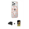 MARSİLYAN™- iPhone 15 Pro Max Kılıf Yörünge Işık Prime - Siyah Buffer Cam Ekran Koruyucu + Raze Metal Kamera Lens - TMGI