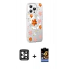 MARSİLYAN™- iPhone 15 Pro Max Kılıf Yörünge Işık Prime - Siyah Buffer Hayalet Cam Ekran Koruyucu + PVD Metal Kamera Lens - SH