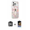 MARSİLYAN™- iPhone 15 Pro Max Kılıf Yörünge Işık Prime - Siyah Buffer Hayalet Cam Ekran Koruyucu + PVD Metal Kamera Lens - TU