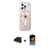 MARSİLYAN™- iPhone 15 Pro Max Kılıf Yörünge Işık Prime - Siyah Buffer Hayalet Cam Ekran Koruyucu + Raze Metal Kamera Lens - SH