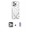 MARSİLYAN™- iPhone 15 Pro Max Kılıf Yörünge Işık Prime - Siyah Joko Magic 5D Cam + PVD Metal Kamera Lens - GS