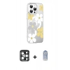 MARSİLYAN™- iPhone 15 Pro Max Kılıf Yörünge Işık Prime - Siyah Joko Magic 5D Cam + PVD Metal Kamera Lens - LT