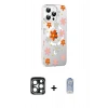 MARSİLYAN™- iPhone 15 Pro Max Kılıf Yörünge Işık Prime - Siyah Joko Magic 5D Cam + PVD Metal Kamera Lens - LT
