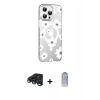 MARSİLYAN™- iPhone 15 Pro Max Kılıf Yörünge Işık Prime - Siyah Joko Magic 5D Cam + Raze Metal Kamera Lens - LT
