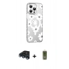 MARSİLYAN™- iPhone 15 Pro Max Kılıf Yörünge Işık Prime - Siyah Joko Magic 5D Hayalet Cam + Raze Metal Kamera Lens - LT