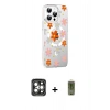MARSİLYAN™- iPhone 15 Pro Max Kılıf Yörünge Işık Prime - Siyah Joko Magic 5D Hayalet Cam + PVD Metal Kamera Lens - GI
