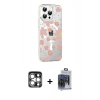 MARSİLYAN™- iPhone 15 Pro Max Kılıf Yörünge Işık Prime - Siyah Vanessa Magic Cam + PVD Metal Kamera Lens - GS