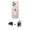 MARSİLYAN™- iPhone 15 Pro Max Kılıf Yörünge Işık Prime - Siyah Vanessa Magic Cam + Raze Metal Kamera Lens - GS