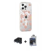 MARSİLYAN™- iPhone 15 Pro Max Kılıf Yörünge Işık Prime - Siyah Vanessa Magic Cam + Lacivert Raze Metal Kamera Lens