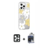 MARSİLYAN™- iPhone 15 Pro Max Kılıf Yörünge Işık Prime - Siyah Vanessa Magic Cam + PVD Metal Kamera Lens - LT