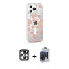 MARSİLYAN™- iPhone 15 Pro Max Kılıf Yörünge Işık Prime - Siyah Vanessa Magic Cam + PVD Metal Kamera Lens - LT