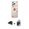 MARSİLYAN™- iPhone 15 Pro Max Kılıf Yörünge Işık Prime - Siyah Vanessa Magic Cam + Raze Metal Kamera Lens - GS