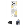MARSİLYAN™- iPhone 15 Pro Max Kılıf Yörünge Işık Prime - Siyah Vanessa Magic Cam + Raze Metal Kamera Lens - TMGI