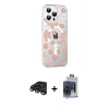 MARSİLYAN™- iPhone 15 Pro Max Kılıf Yörünge Işık Prime - Siyah Vanessa Magic Cam + Raze Metal Kamera Lens - TMGI