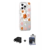 MARSİLYAN™- iPhone 15 Pro Max Kılıf Yörünge Işık Prime - Siyah Vanessa Magic Cam + Raze Metal Kamera Lens - SH
