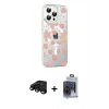 MARSİLYAN™- iPhone 15 Pro Max Kılıf Yörünge Işık Prime - Siyah Vanessa Magic Cam + Raze Metal Kamera Lens - SH