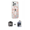 MARSİLYAN™- iPhone 15 Pro Max Kılıf Yörünge Işık Prime - Siyah Vanessa Magic Cam + PVD Metal Kamera Lens - TU