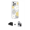 MARSİLYAN™- iPhone 15 Pro Max Kılıf Yörünge Işık Prime - Siyah Vanessa Magic Hayalet Cam + Raze Metal Kamera Lens - SH