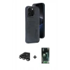 MARSİLYAN™- iPhone 15 Pro Max Kılıf Yörünge Işık Serisi - Şeffaf 360 Full Body Arka Koruyucu + Raze Metal Kamera Lens - TMGI