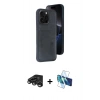 MARSİLYAN™- iPhone 15 Pro Max Kılıf Yörünge Işık Serisi - Siyah 3D Antistatik Seramik Nano Ekran Koruyucu + Raze Metal Kamera Lens - TMGI