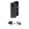 MARSİLYAN™- iPhone 15 Pro Max Kılıf Yörünge Işık Serisi - Siyah 3D Antistatik Seramik Nano Ekran Koruyucu + Raze Metal Kamera Lens - GS