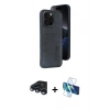 MARSİLYAN™- iPhone 15 Pro Max Kılıf Yörünge Işık Serisi - Siyah 3D Antistatik Seramik Nano Ekran Koruyucu + Raze Metal Kamera Lens - LT