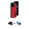 MARSİLYAN™- iPhone 15 Pro Max Kılıf Yörünge Işık Serisi - Siyah 3D Antistatik Seramik Nano Ekran Koruyucu + Raze Metal Kamera Lens - TMGI