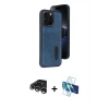 MARSİLYAN™- iPhone 15 Pro Max Kılıf Yörünge Işık Serisi - Siyah 3D Antistatik Seramik Nano Ekran Koruyucu + Raze Metal Kamera Lens - GS