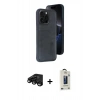 MARSİLYAN™- iPhone 15 Pro Max Kılıf Yörünge Işık Serisi - Siyah Bilvis Hayalet Cam Ekran Koruyucu + Raze Metal Kamera Lens - SH
