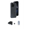 MARSİLYAN™- iPhone 15 Pro Max Kılıf Yörünge Işık Serisi - Siyah Joko Magic 5D Cam + Raze Metal Kamera Lens - LT